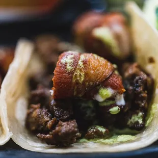 1 Hotdog, 2 Tacos, Soda Combo
 
 Surf &amp; Turf Taco