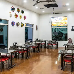 with looks of open but well spaced seating