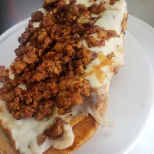 Breakfast Menu Molletes de Chorizo