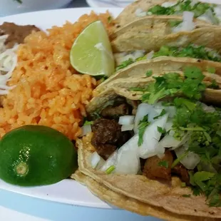 a plate of mexican food