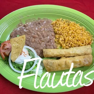 a plate of mexican food