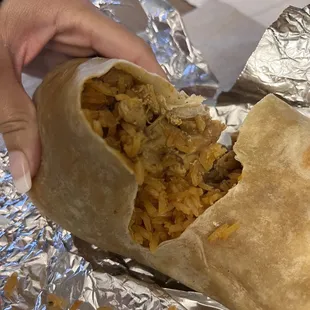 Chicken burrito
