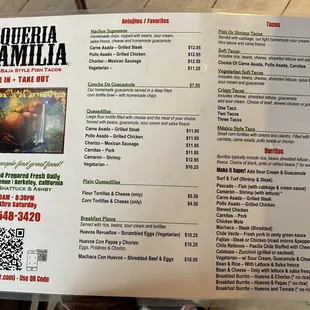 Menu side one 6/2023