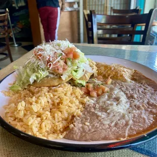 Two item combo w/ crispy taco and enchilada