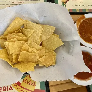 Complimentary chips and salsa