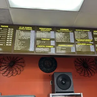 Updated menu pricing.