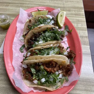 Tacos de pastor y asada