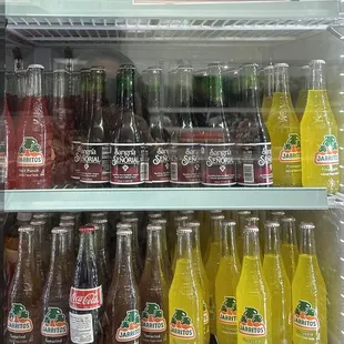 a fridge full of drinks