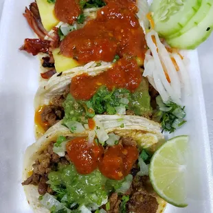 2 asada and 2 pastor