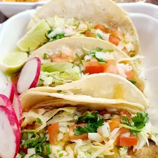 Fish tacos &amp; side of rice &amp; beans