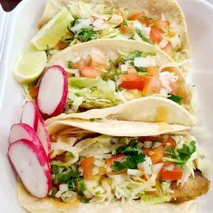 Fish tacos plate