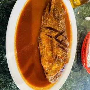 Fried Tilapia in Diablo Sauce