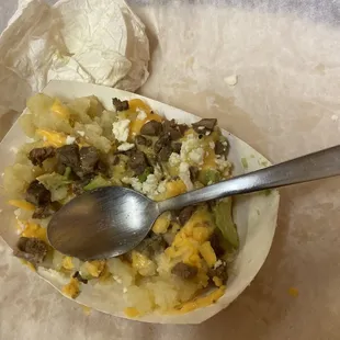 Papa Asada con Bistec