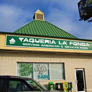 the front of the restaurant