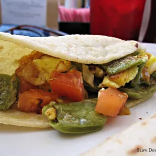 Nopal &amp; egg on corn