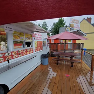 a taqueria on a deck