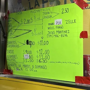 the price of the food