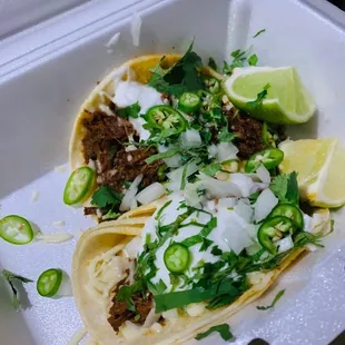 Barbacoa Street tacos! Great food truck! Taco Tuesday!