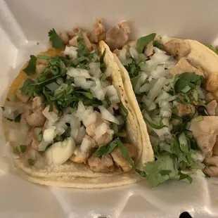 Chicken street tacos