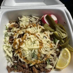 This is their "Asada Burrito" for $13.50 when you ask for it.... What my money back! They could have told me they had no tortillas