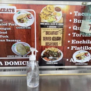 sushi and sashimi, menu