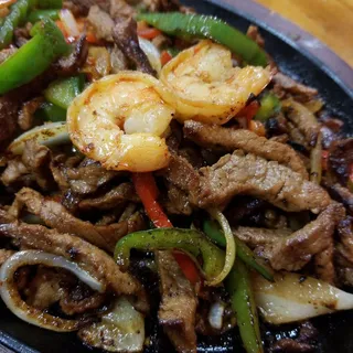Steak and Shrimp Fajitas