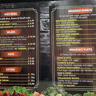 New menu 9.18.22