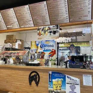 menus on the wall