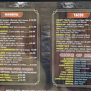 Newest Menu 9.18.22