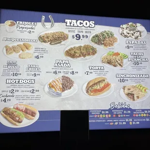 This is the update Menu 3/26/2022
