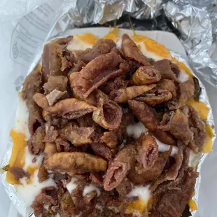 Baked papa con tripas