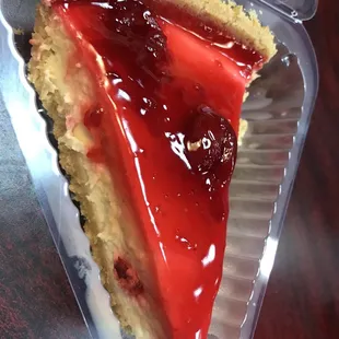 a slice of cheesecake