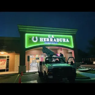 outside
