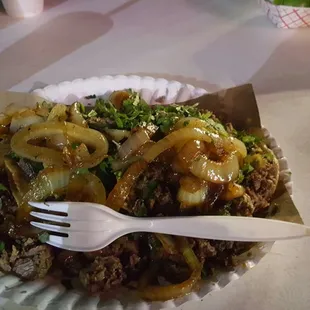 I ordered the tacos. The tacos were full of flavor and meat. The service was impeccable.