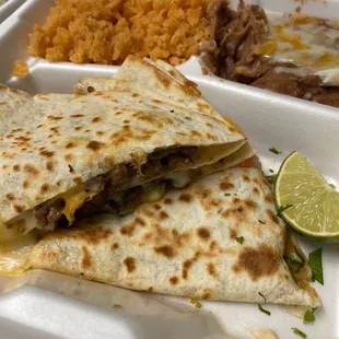 Carne asada quesadilla.