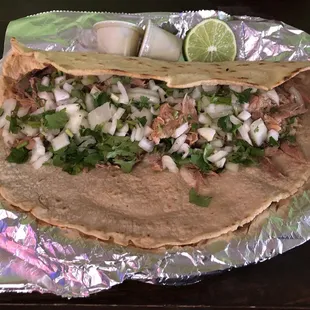 Super taco (carnitas)