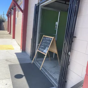 Entrance from the parking lot