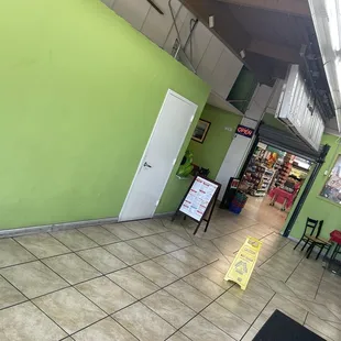 Lobby/small seating area from parking lot entrance