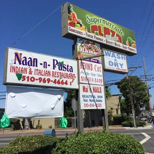 a sign for a restaurant