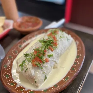 Burrito Fresa al pastor.,.. this was a delicious dish!