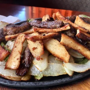 Chicken and Beef Fajitas.