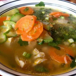 Caldo de Pollo.  Chicken Soup.  Yum.