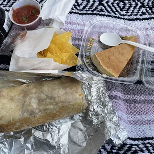 Veggie Burrito  Flan