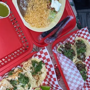 Carne Asada Taco Chicken Tamale Carne Asada Tostada Taco Plate