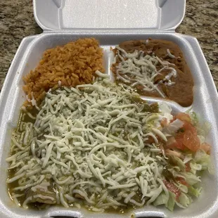 3 Enchilada Dinner w/ Salsa Verde