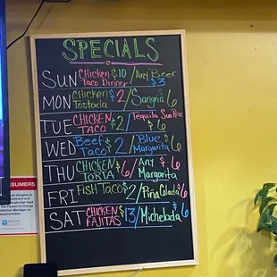 Daily specials July 17, 2021.