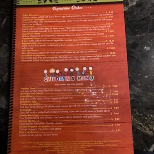 the menu