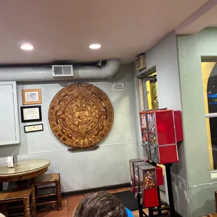 a view of the dining area