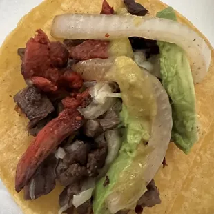 A delicious taco (la norteña menu item)