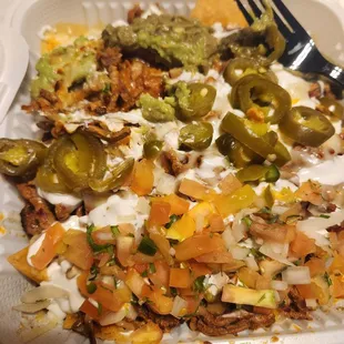 Super Nachos with al pastor